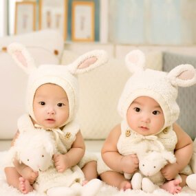 Twin Cute Bunny Set Combo